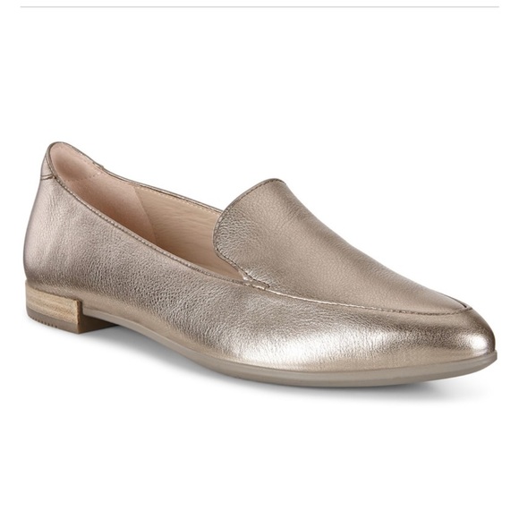 ECCO Shape Pointy Ballerina Womens Metallic Slip On Shoes S - Picture 1 of 14